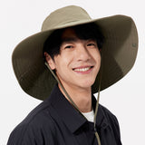 Unisex Wide Brim Bucket Hat Sun Protection Fishing Cap UPF 50+