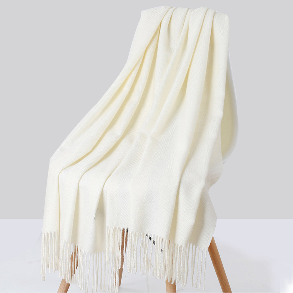 Women's Soft Scarf Winter Warm Large Blanket Dual-sided Plaid Wrap Shawl Scarves