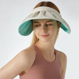 Sun Protection Wide Brim Foldable Hats Roll-Up Headband Visor UPF 50+