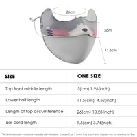 US Stock Cute Facemask Sun Protection UPF 50+ Breathable Face Cover