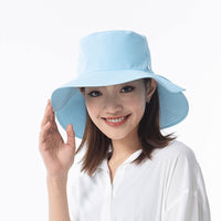 US Stock Unisex Wide Brim Bucket Hat with Neck Flap UPF 50+ UV Protection