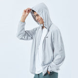 US Stock Men's Standard Hoodie Ultra Light Long Sleeve Sun Protective Coat UPF 50+