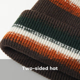 Reversible Warm Beanie Knit Skull Cap Double-Sided Wear Hat