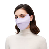 Warm Face Mask with Stylish Leather Edge Face Cover