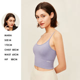 US Stock Women's Sexy Crop Top Seamless Underwear Tank Camisole UPF 50+