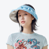 Japan Stock Sun Protection Wide Brim Foldable Hats Roll-Up Headband Visor UPF 50+