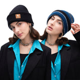 Reversible Warm Beanie Knit Skull Cap Double-Sided Wear Hat