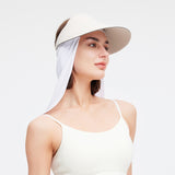 Anti-UV Neck Shade UPF 50+ Sun Protection Hat Drape Adjustable Neck Protector Unisex Face Covering