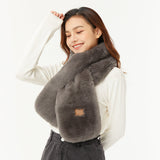 US Stock Faux Rabbit Fur Scarf for Women Winter Warm Scarves