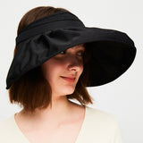 US Stock Large Brim Foldable Sun Visor for Women UPF50+ UV Protection Shell Caps
