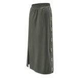 Women's Casual Midi Slit Skirts UPF50+ Elastic High Waist Long Sweater Skirt