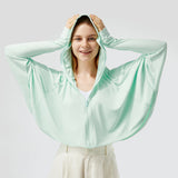 US Stock Women's Sun Protection Cloak Coats UPF50+