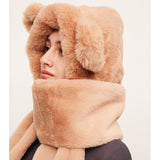 3-in-1 Multi-Functional Cute Animal Hat with Scarf and Mitten Combo