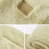 US Stock Faux Rabbit Fur Scarf for Women Winter Warm Scarves