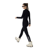 US Stock Skiing Thermal Underwear Set for Women Seamless Warm Base Layer Top & Bottom