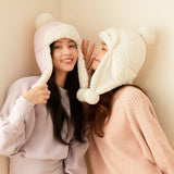 Winter Plush Bomber Hats with Earflaps Full Hood Ushanka Russian Hat