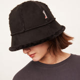 US Stock Winter Faux Fur Bucket Hat Fluffy Fuzzy Vintage Hat