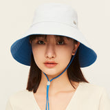 US Stock Women's Large Brim Bucket Hat Reversible Sun Cap UPF50+ Waterproof