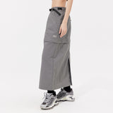 Dual-Use Cargo Skirts Long/Short Casual Loose Skirt with Cargo Pockets