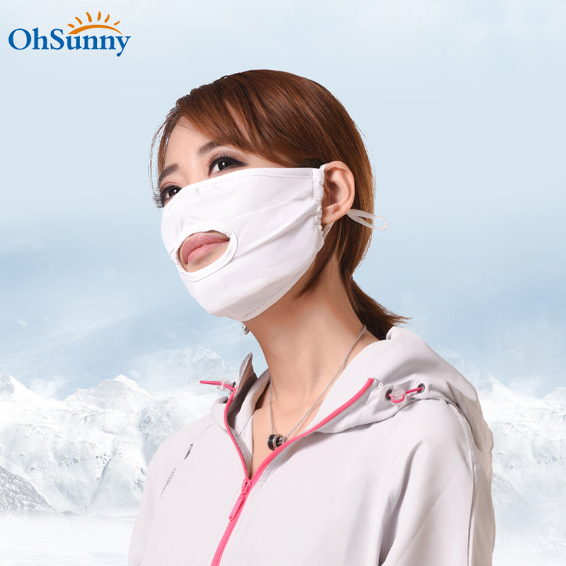 Sunscreen Mask Mouth-Opened UV Protection UPF 50+ Face Cover