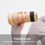 Reversible Straw Visor Hat Roll Up Foldable Double-Sided Sun Protection Cap UPF 2000+
