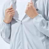 US Stock Men's Standard Hoodie Ultra Light Long Sleeve Sun Protective Coat UPF 50+