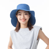 Women's UV Protection Foldable Two Pieces Wide Brim Bucket Hat UPF 50+