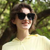 US Stock Sunglasses UV400 Protection Anti Glare Folding Frame with PU Portable Case