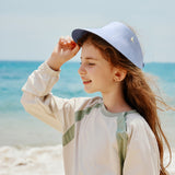 Kid's Sun Visor Hat Dual-Sided UPF50+ Adjustable Roll Up Cap