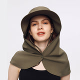 US Stock Unisex Sun Protection Fishing Hat with Face Neck Cover Flap Hiking Cap UPF 50+