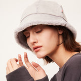 US Stock Winter Faux Fur Bucket Hat Fluffy Fuzzy Vintage Hat