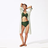 Women's Long Shirt Cover-Up Sun-Protective UPF 2000+ Pleated Design Beachwear