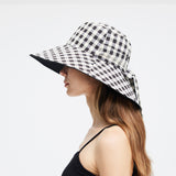 Women's Reversible Bucket Hat with Belt Wide Brim Waterproof Sun Cap UPF50+
