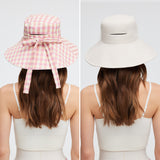 Women's Reversible Bucket Hat with Belt Wide Brim Waterproof Sun Cap UPF50+