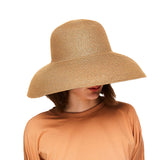 Japan Stock Trendy Wide Brim Straw Hat for Women Foldable Roll up Sun Beach Caps