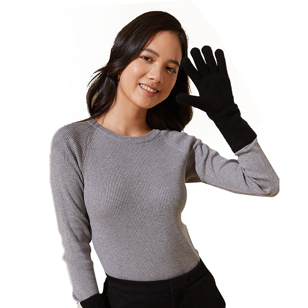 Winter Warm Touchscreen Gloves Fleece Knit Elastic Cuff Texting Thermal Gloves