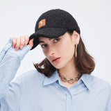 Warm Faux Plush Baseball Cap Adjustable Fit Stylish Unisex Fall & Winter Hat