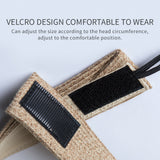 US Stock Women's Wide-Brim Roll-up Foldable Straw Visor Hat UPF 50+