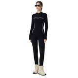 US Stock Skiing Thermal Underwear Set for Women Seamless Warm Base Layer Top & Bottom