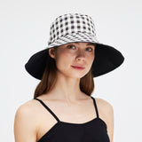 Women's Reversible Bucket Hat with Belt Wide Brim Waterproof Sun Cap UPF50+