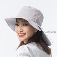 US Stock Unisex Wide Brim Bucket Hat with Neck Flap UPF 50+ UV Protection