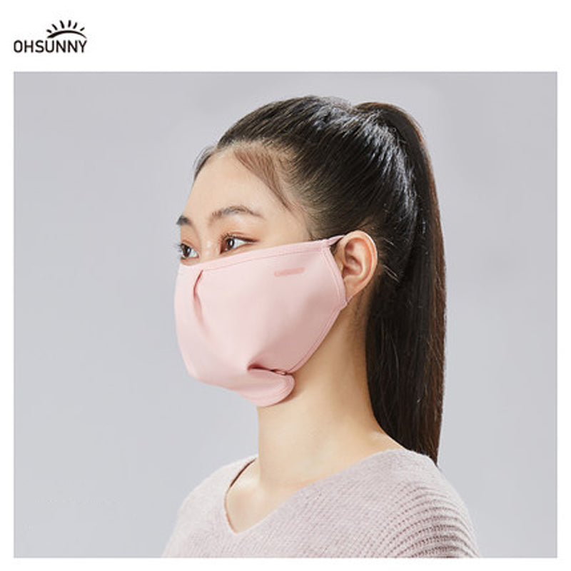 Dual-Use Warm Face Cover Mask with Adjustable Button