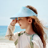 Kid's Sun Visor Hat Dual-Sided UPF50+ Adjustable Roll Up Cap