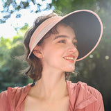 Women's Wide Brim Sun Visor Hat UV Protection UPF 50+ Summer Beach Hat