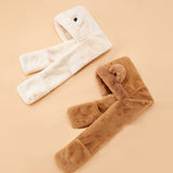3-in-1 Multi-Functional Cute Animal Hat with Scarf and Mitten Combo