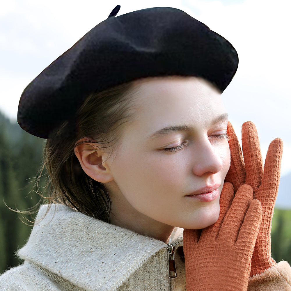 Berets Hat Women's Wool Beret Hat Winter Artist Beret Cap UK