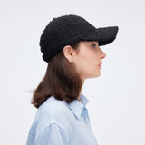 Warm Faux Plush Baseball Cap Adjustable Fit Stylish Unisex Fall & Winter Hat