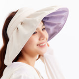 Wide Brim Shell Shape Sun Visor Cap UPF 2000+ Sun Protection Empty Top Hat