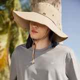 Unisex Wide Brim Bucket Hat Sun Protection Fishing Cap UPF 50+