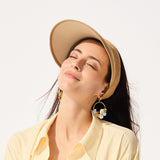 Reversible Straw Visor Hat Roll Up Foldable Double-Sided Sun Protection Cap UPF 2000+